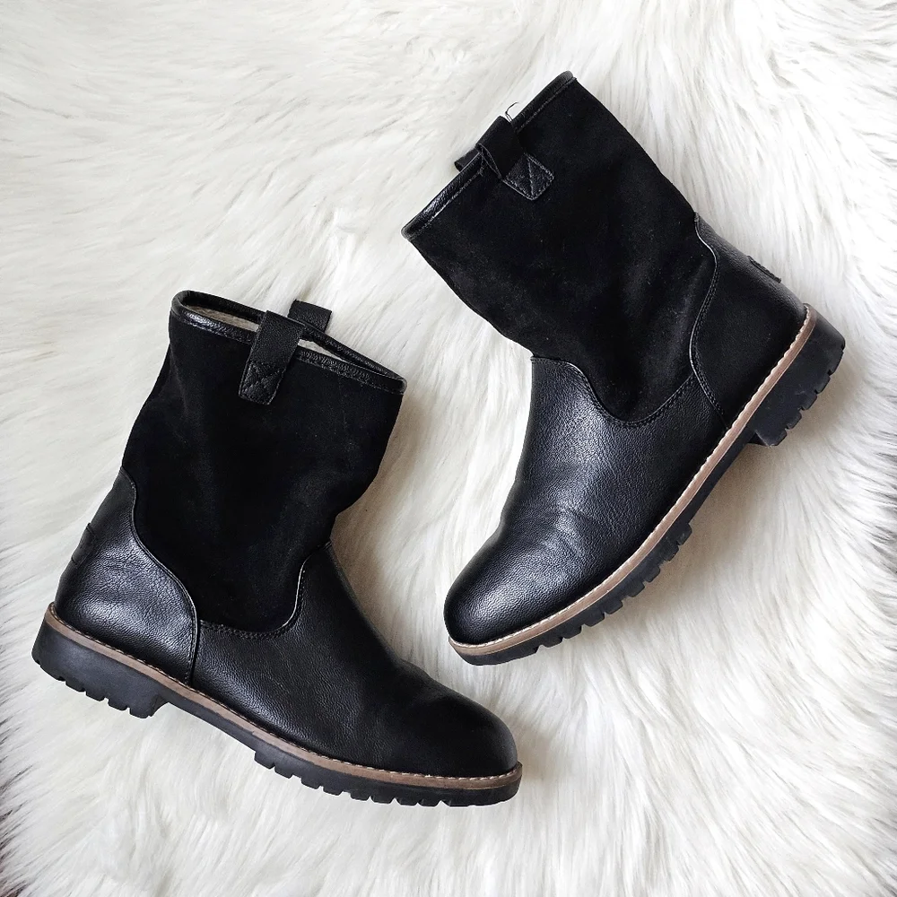 Nautica Bosun 3 Women's Mid-Shaft Black Comfy Chic Boots Size 9